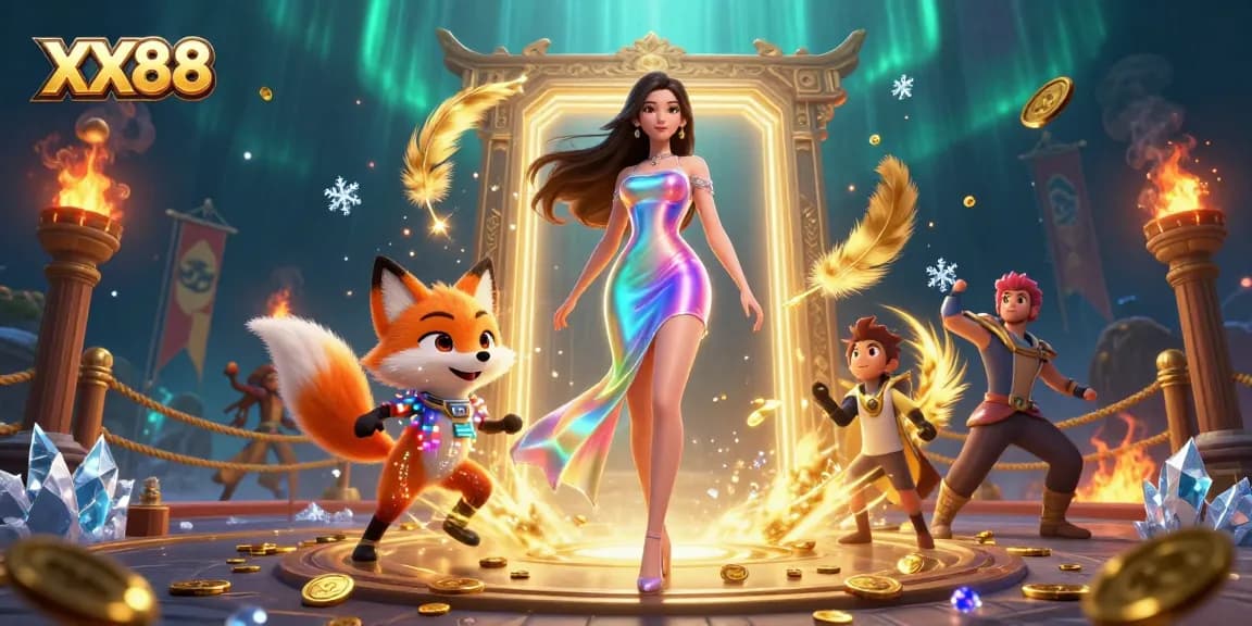 Engage with XX88 using strategic betting in a vibrant casino environment with dazzling visuals.