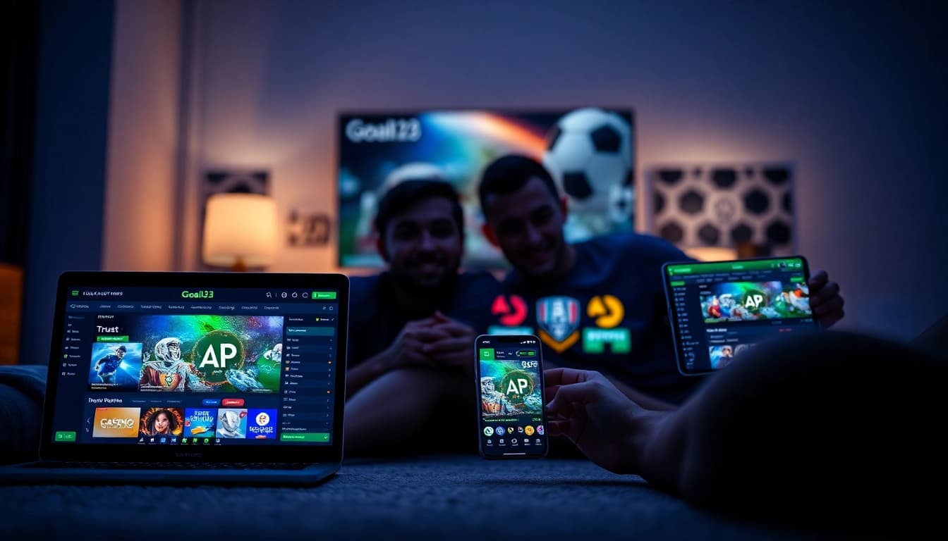 Goal123 online betting platform showcasing sports, casino games, and user interaction.