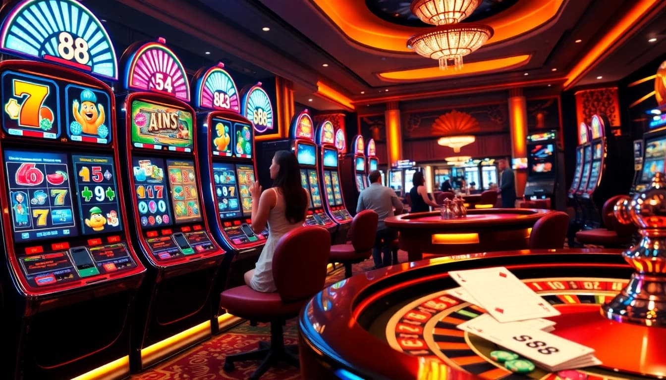 Experience the thrill of winning on slot 88 machines in a vibrant casino atmosphere.