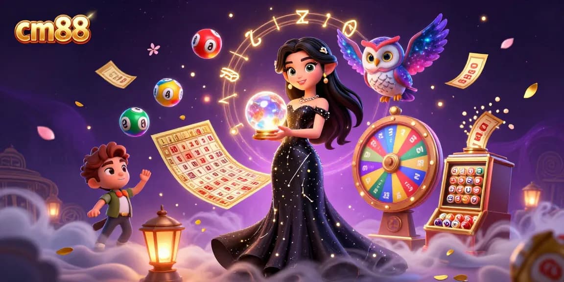 Experience excitement at cm88 with a dazzling 3D illustration of casino elements and fortune symbols.