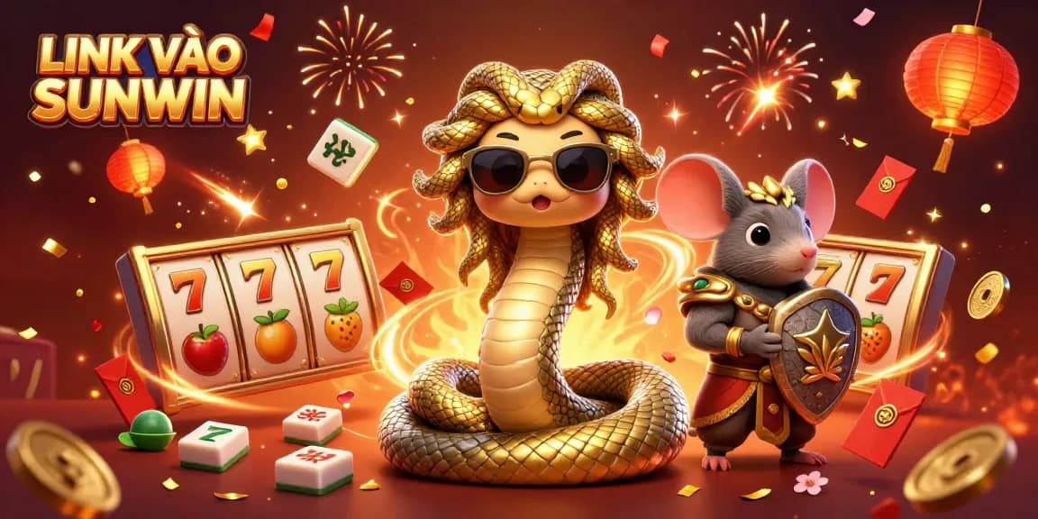 Play exciting games with LINK VÀO SUNWIN in our vibrant casino-themed illustration.