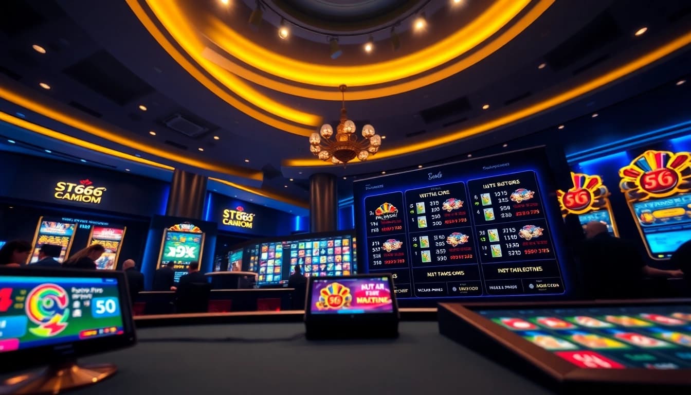 Engaging online gambling experience at ST666 RUCOM platform with live casino and vibrant game slots.