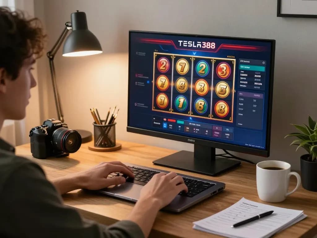 Player enjoying a game on TESLA388, showcasing a vibrant and engaging online gaming atmosphere.