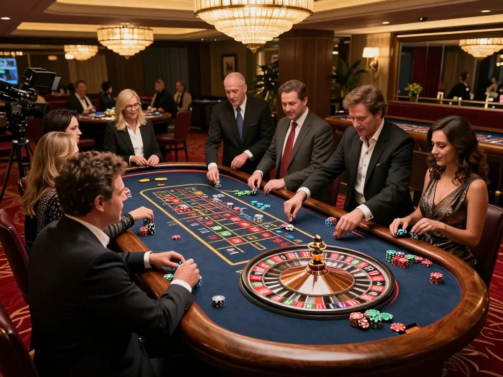 Rasakan kegembiraan roulette di kasino mewah dengan pemain yang menarik dan pencahayaan hangat di https://www.hotel-restaurant-megeve.com/fr/