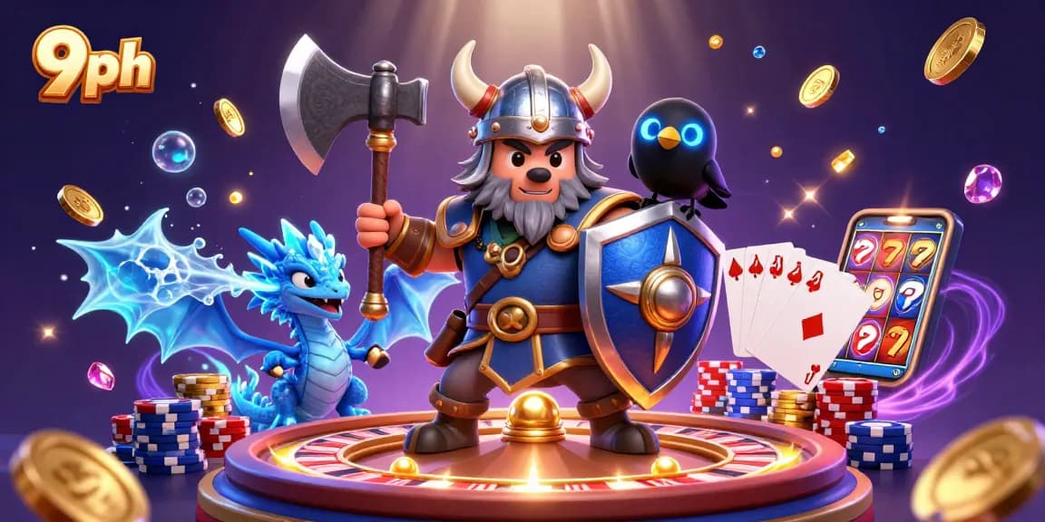 Experience thrilling wins at 9ph with exciting 3D warriors and casino elements!