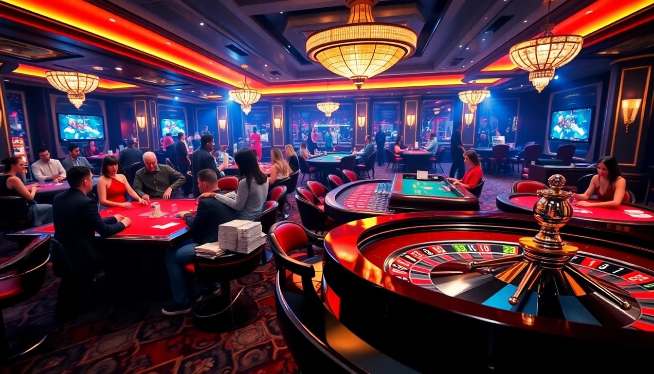 Experience the excitement of 8day as players enjoy high-stakes betting at luxurious casino tables.