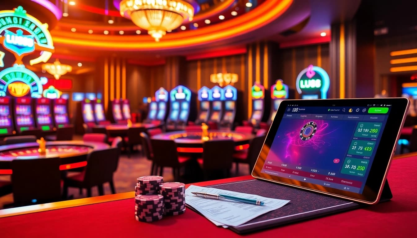 LU88 engaging players with thrilling online gambling experience at a modern casino.