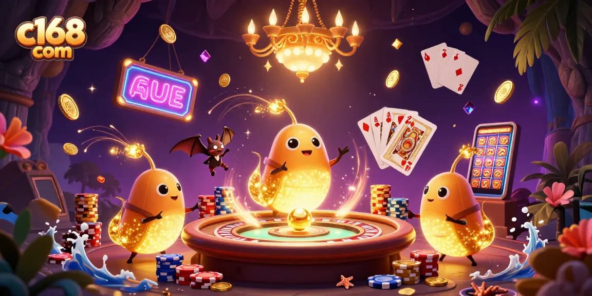 Experience excitement at c168 com with glowworms lighting the casino filled with winning tools.