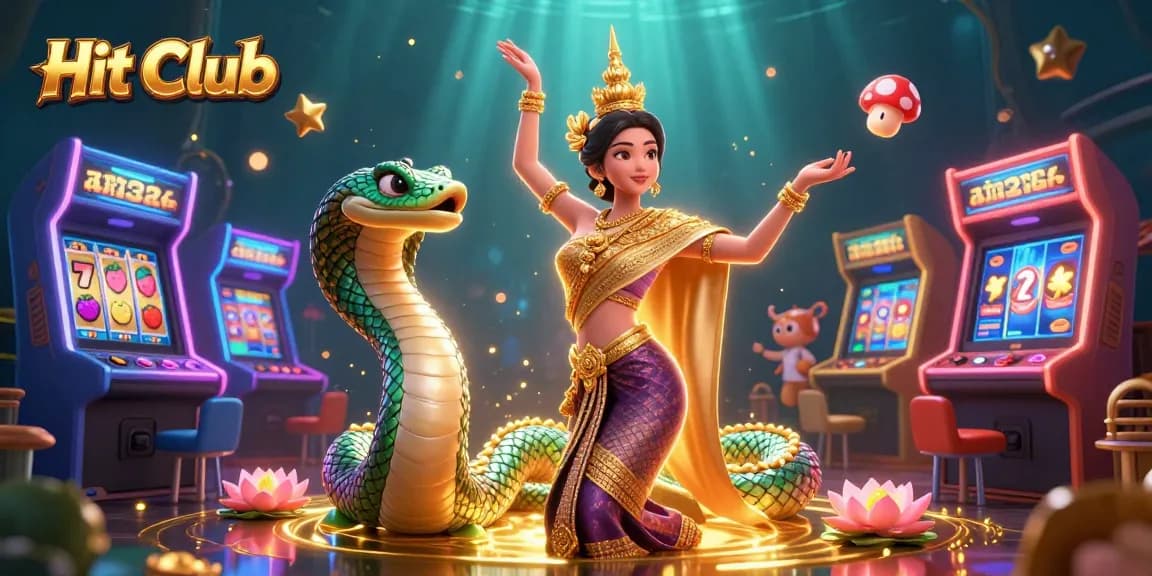 Hit Club - Experience vibrant slots and thrilling gameplay with the enchanting Thai dancer and Naga.