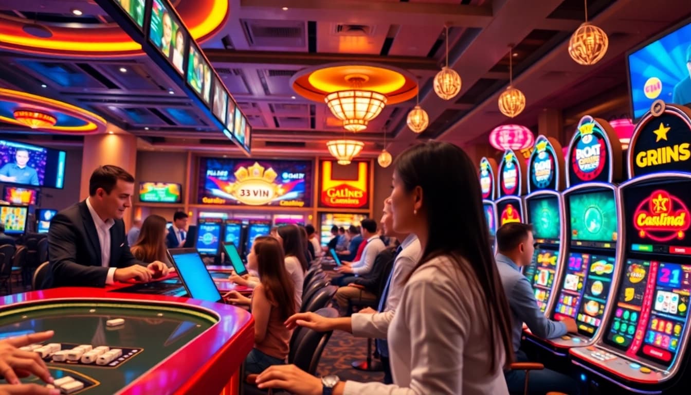 Exciting gaming experiences on 33win platform showcasing casino games, sports betting, and vibrant player interactions.