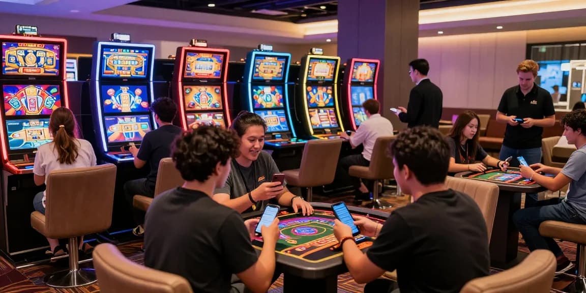 Exciting online gaming scene at credit card casinos for UK players on https://thebls.org.uk showcasing vibrant gaming atmosphere.