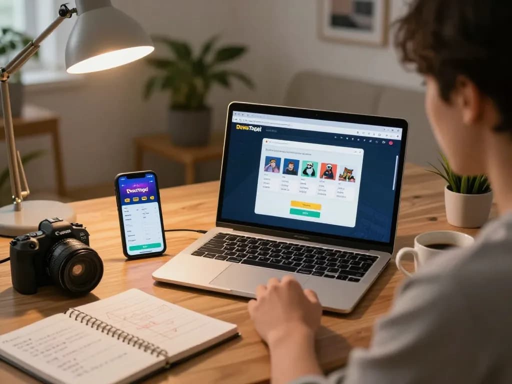 Dewatogel Online player strategizing in an engaging home gaming setup for better odds.