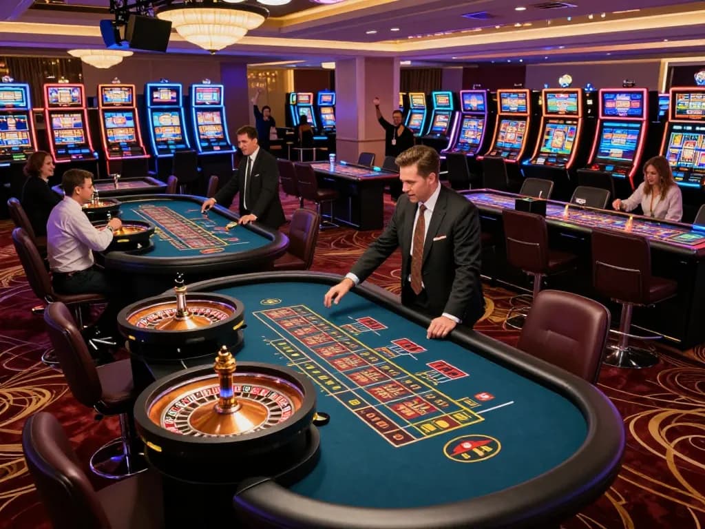 Experience the excitement at the leading casino floor with liên minh okwin featuring vibrant roulette gameplay and dynamic atmosphere.