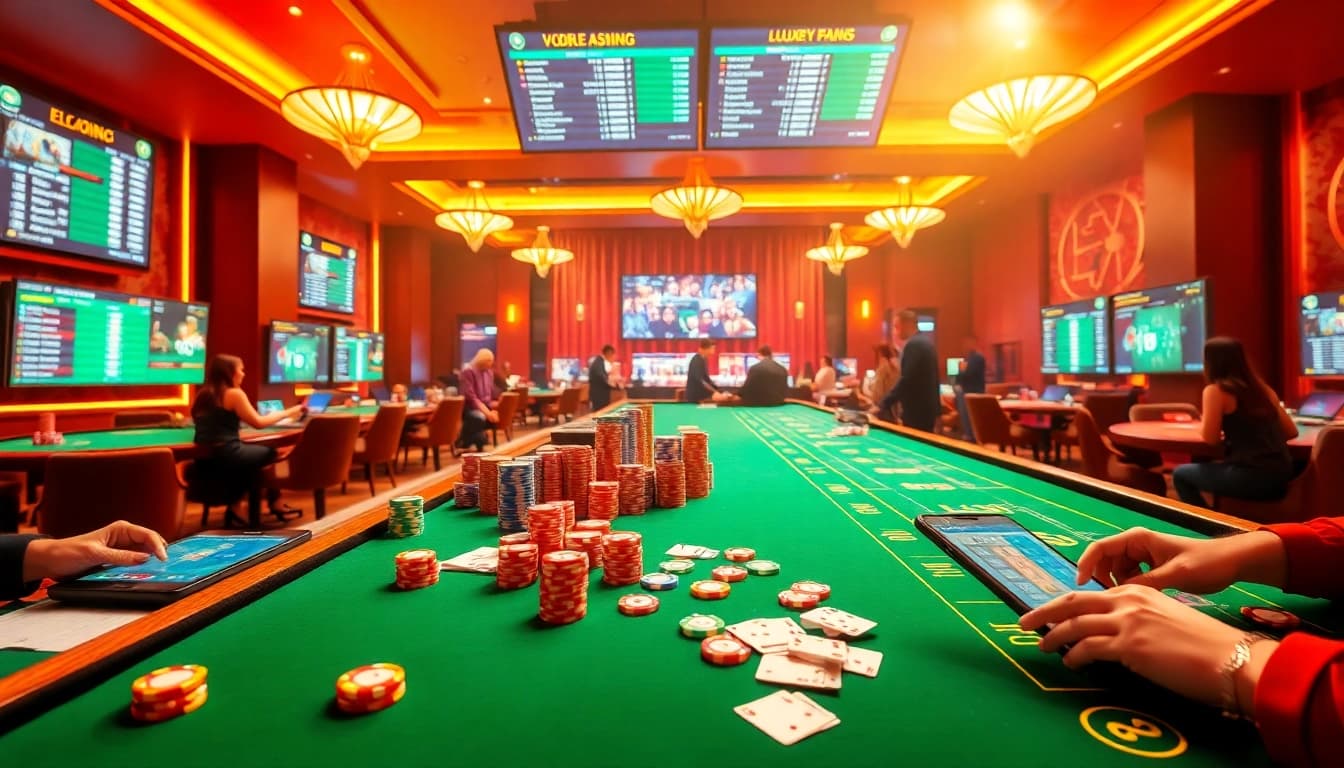 Experience thrilling online gaming and betting with Lu88's interactive casino atmosphere.