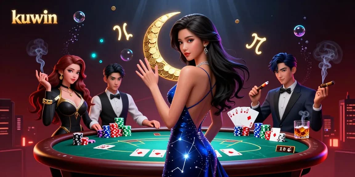 Kuwin poker scene showcasing high stakes gaming with vibrant colors and dynamic action.