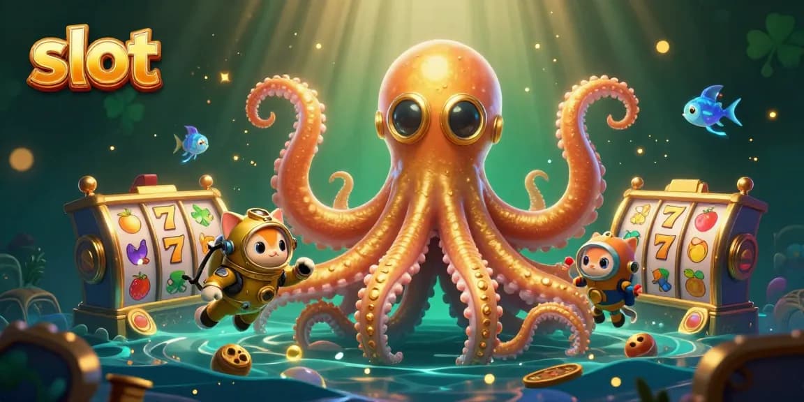 Slot yang memikat dengan simbol beruntun, reel yang berputar, dan suasana laut yang kaya.