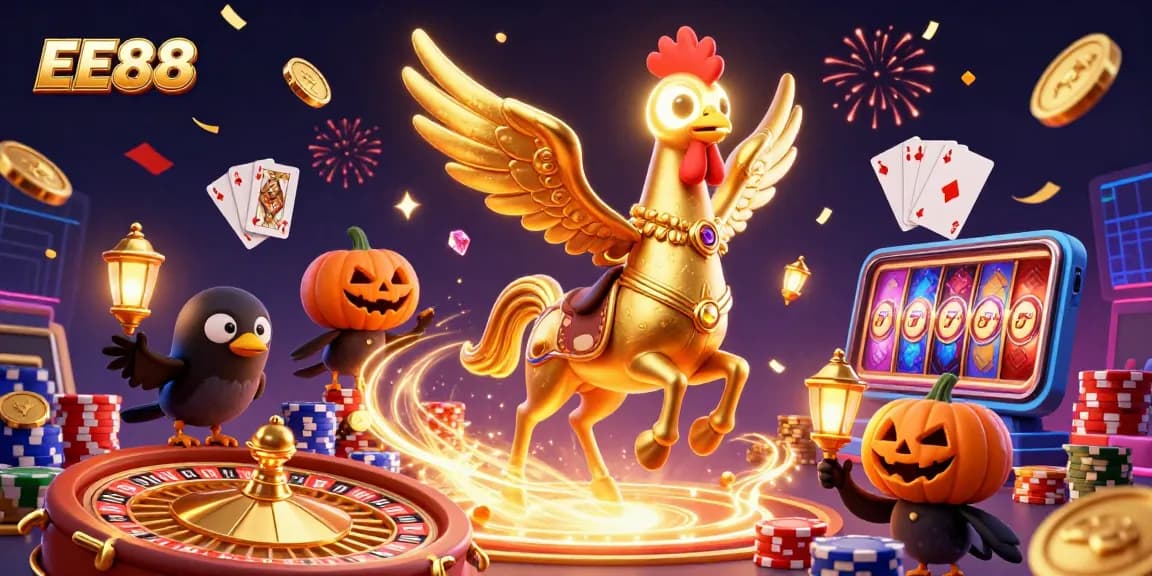 Experience thrilling gameplay at EE88 with vibrant casino action and animated characters.
