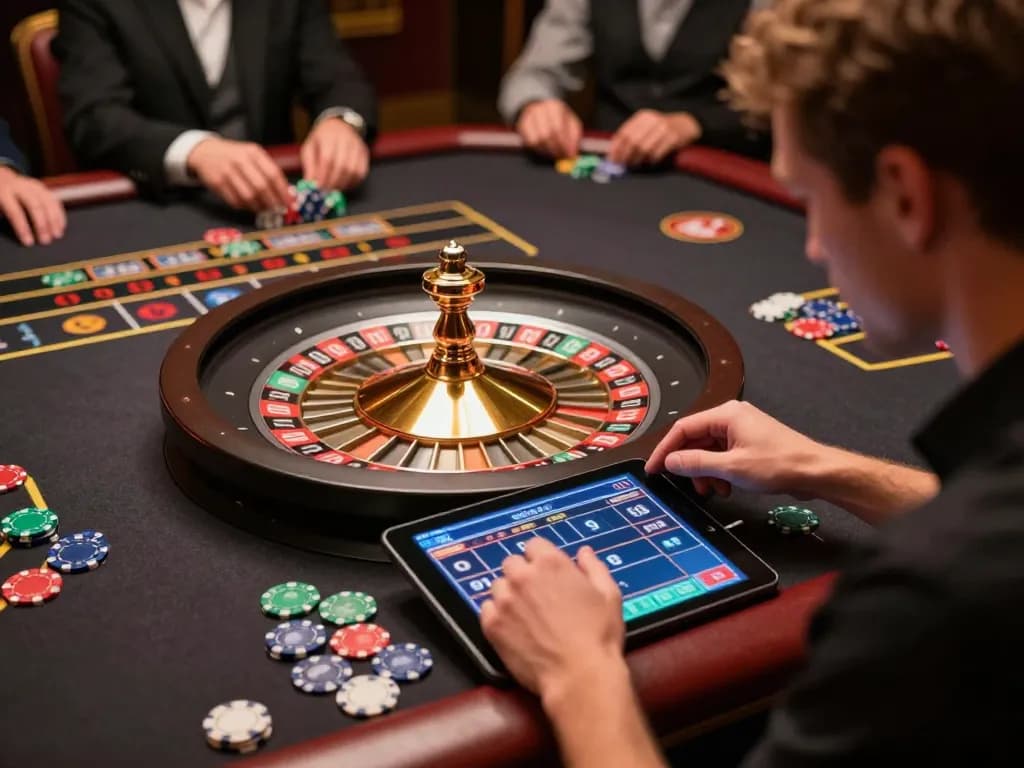 Engaged player using dash88 app for dynamic online roulette betting.