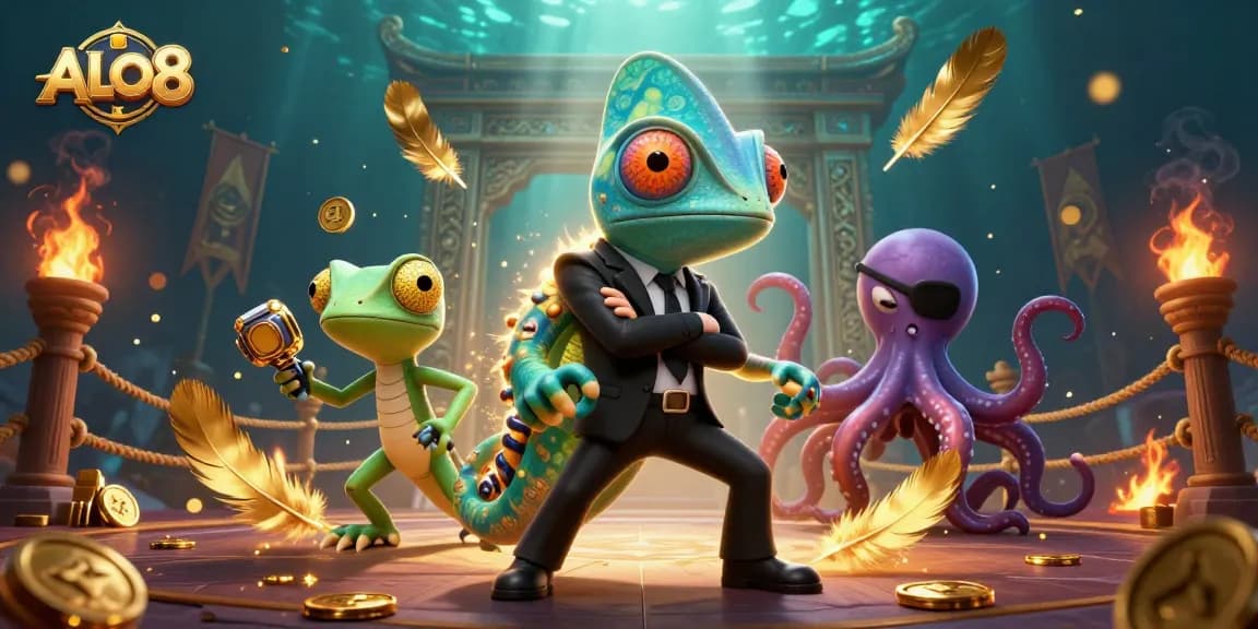 Join the fun at ALO8 with thrilling betting visuals featuring a dynamic casino scene.