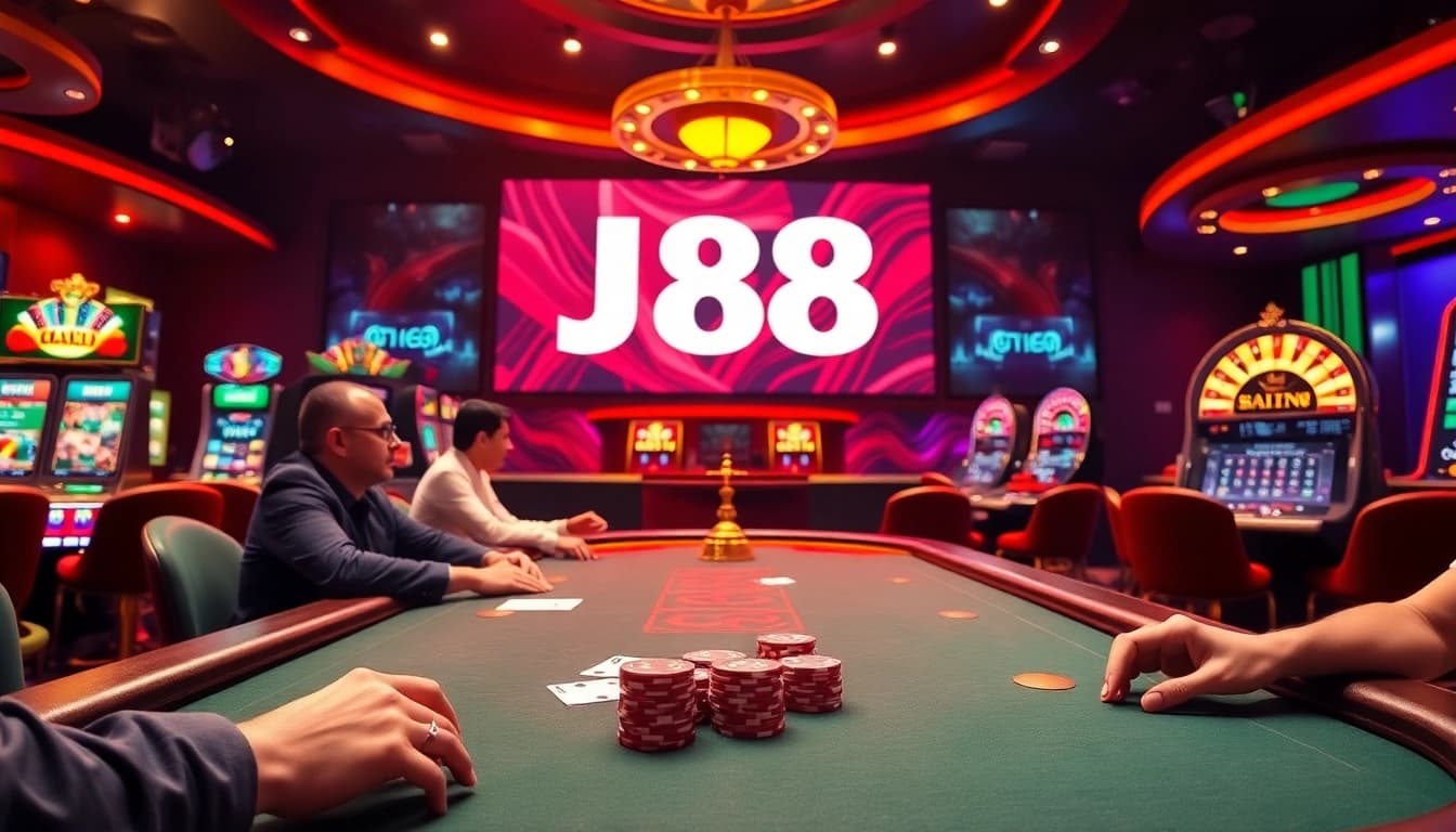 Experience the thrill of gambling with J88 and an exciting poker game at a luxury casino.