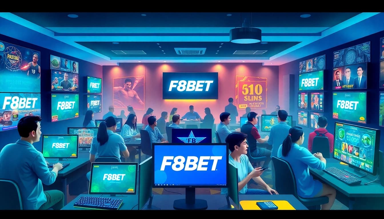 Engaged players enjoying F8BET's online games in a vibrant gaming platform.