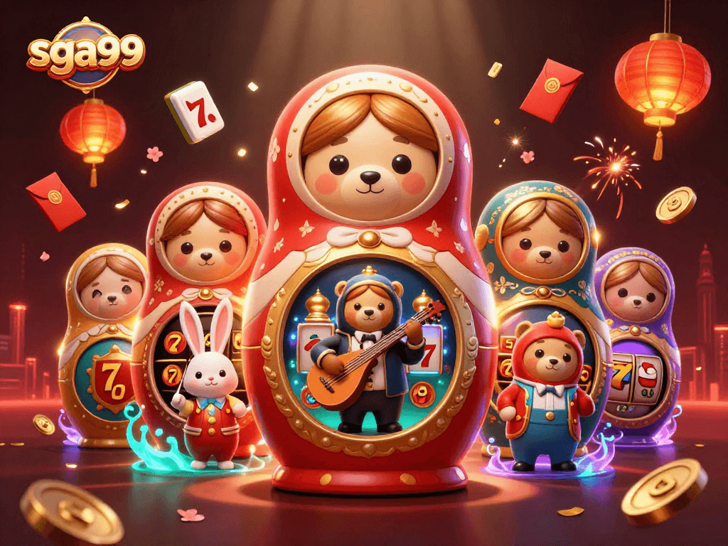 Engage with sga99's thriving gaming world featuring rich casino elements and vibrant characters.