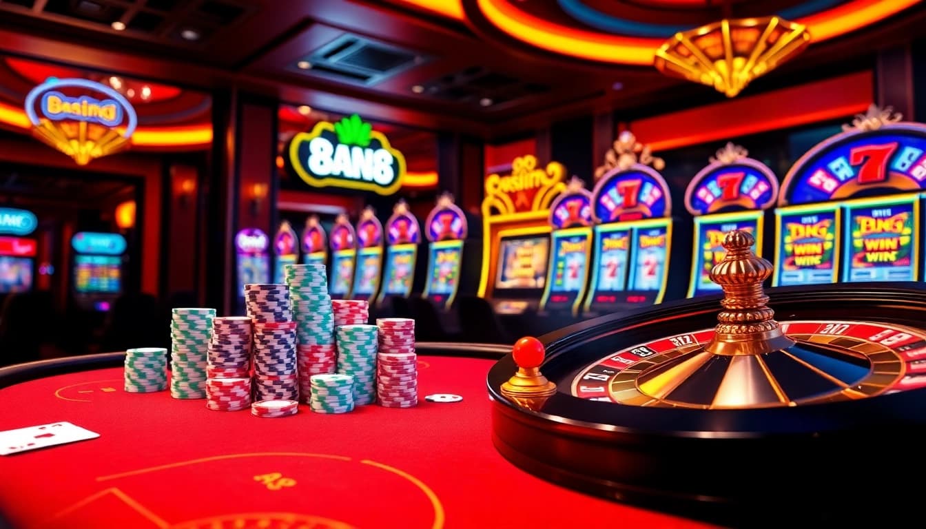 Experience the thrill of winning big at 8K8 Casino with exciting slot machines and poker action.