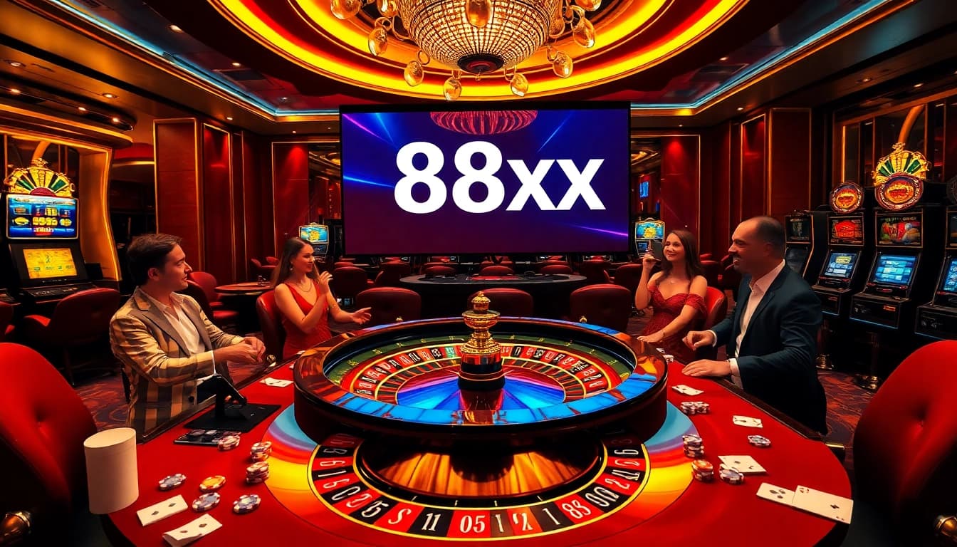 Experience the excitement of 88xx with luxury casino tables and thrilling gaming action.
