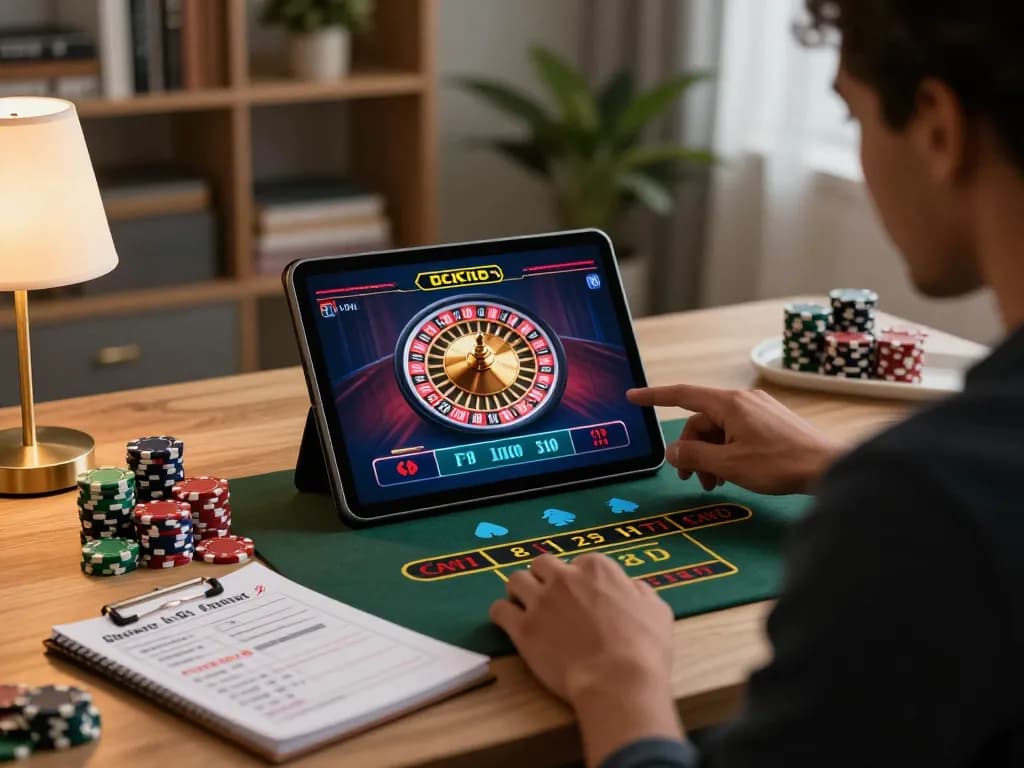 Engaging in live dealer games at Go88, a player strategizes for winning bets.