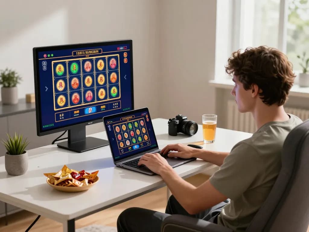 Player engaging in exciting online gambling activities on uu88 platform with vibrant game interface