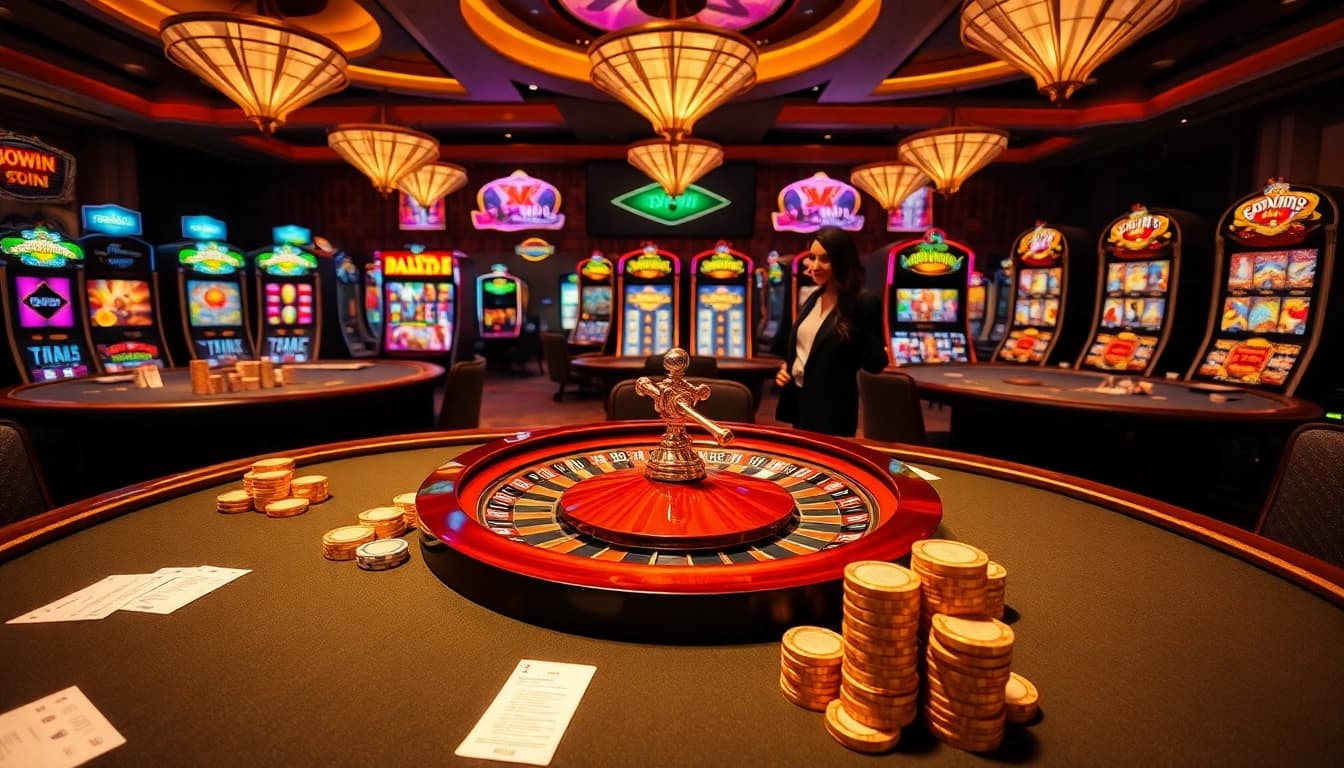 Experience gambling excitement with 58win's vibrant tables, chips, and online interfaces.