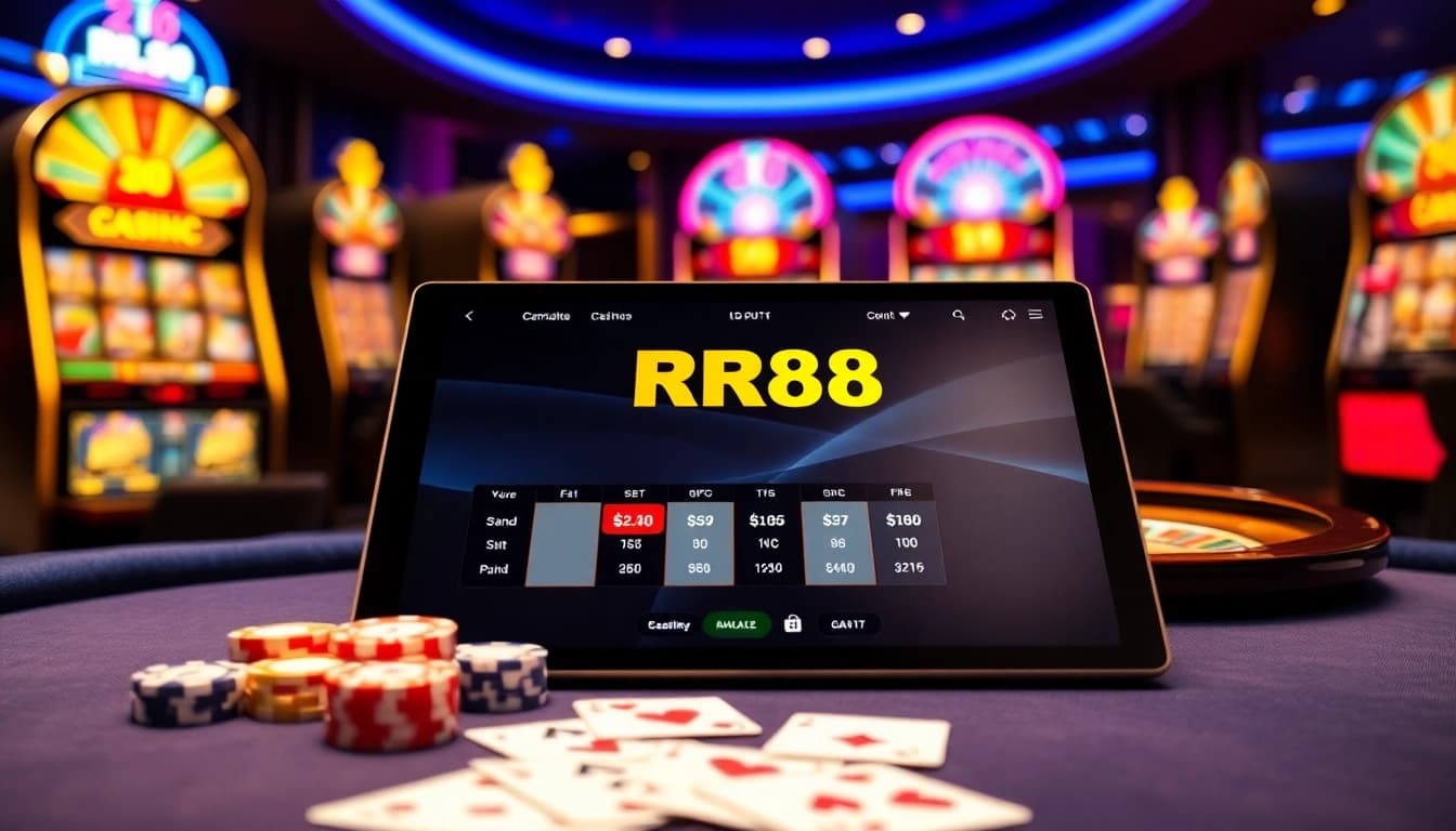 Experience the excitement of RR88's dynamic online casino atmosphere with poker and roulette