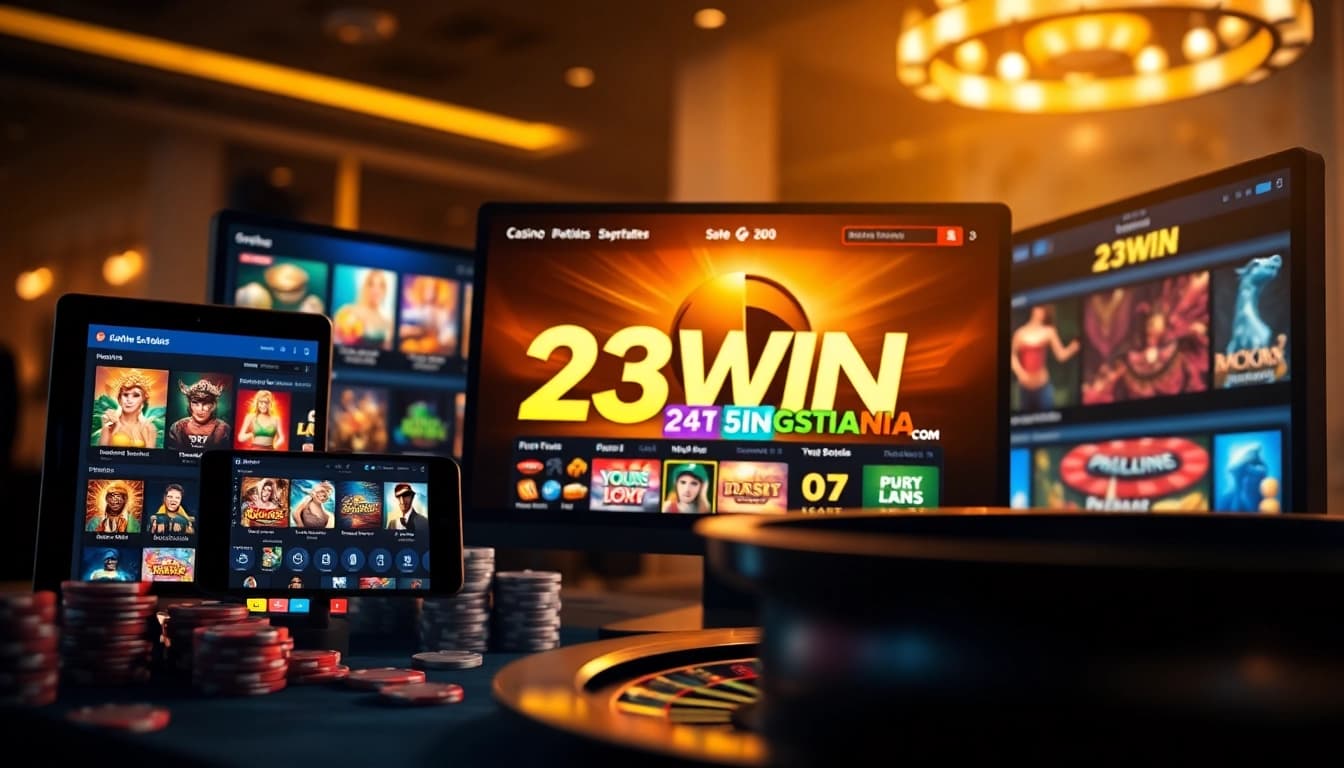 Experience the excitement of 23WIN's online casino with a modern interface showcasing diverse gaming options.