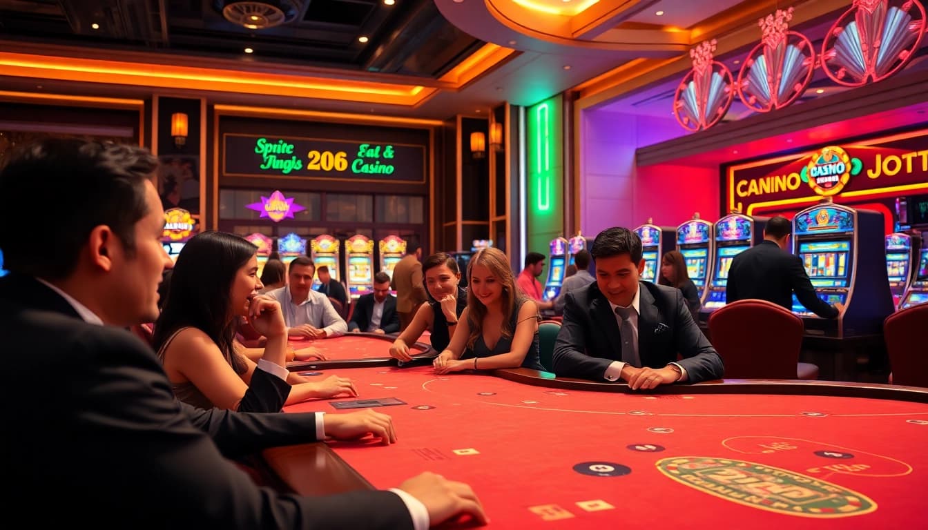 Experience the thrill of y3娱乐 with excited players enjoying vibrant casino games.