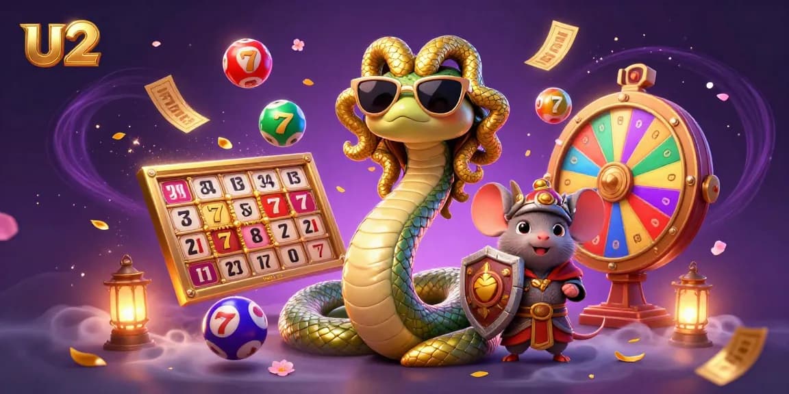 Engage in U2's thrilling gaming atmosphere featuring a Medusa snake-lady and a warrior mouse in an action-packed casino scene.