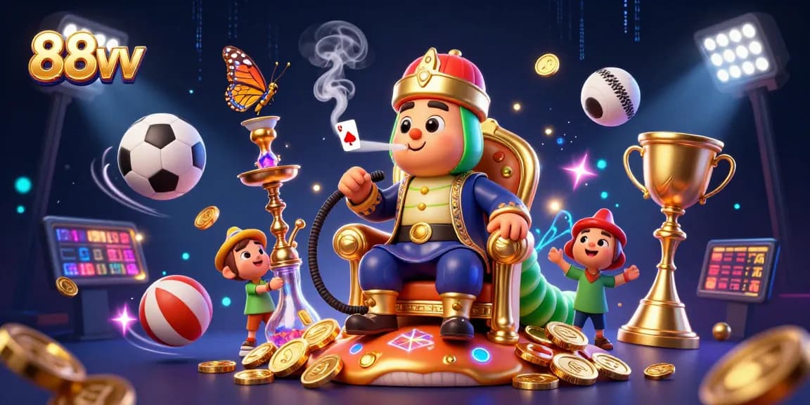 Experience immersive gambling action with 88vv’s colorful casino scene filled with excitement.