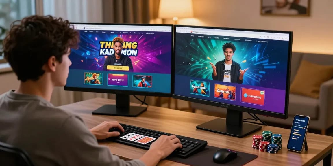 Engaging online gaming experience at mahajitu with modern setup and vibrant interfaces.