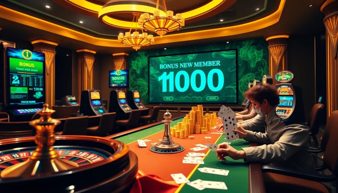 Experience the thrill of casino gaming with bonus new member 100 in an exciting online gambling atmosphere.
