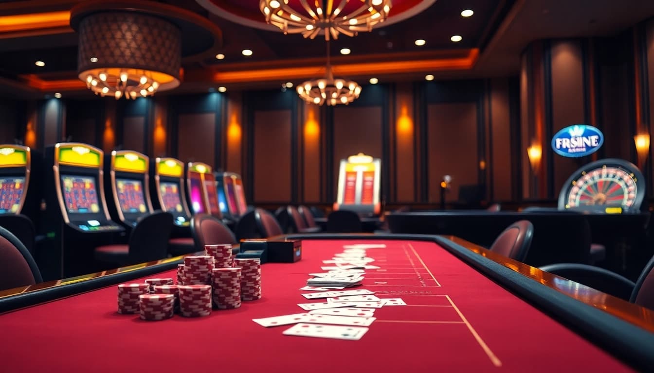 Experience the thrill of bro138 with vibrant gambling tables and interactive slot machines.