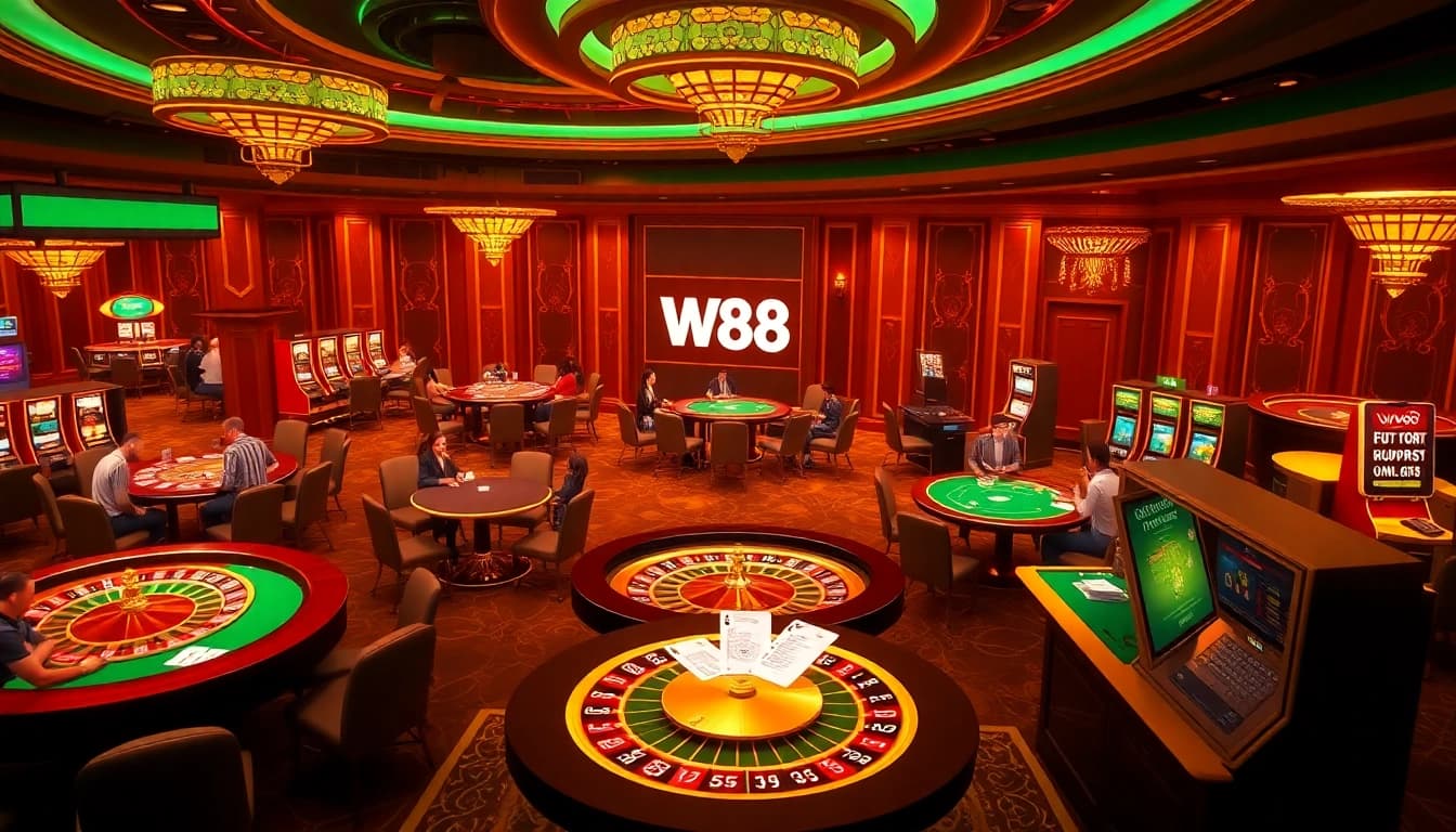 Experience the thrill of online gambling at w-88.uk.com with vibrant casino tables and dynamic gameplay.