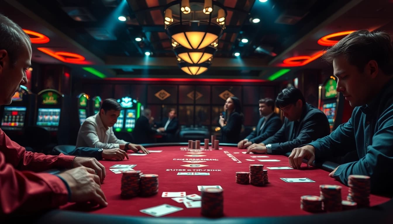 Engage with the thrilling moments of citinow at an intense casino game table.