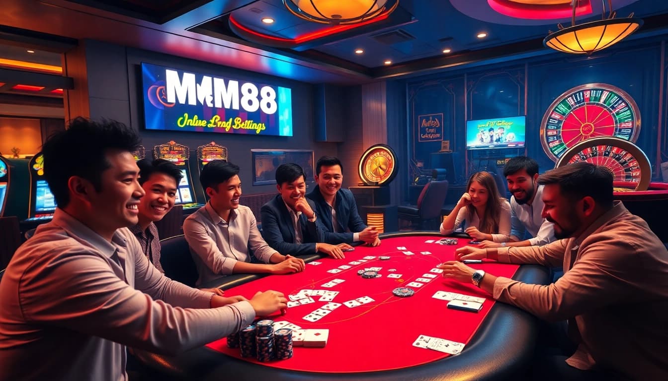 Experience the thrill of online betting at MM88 with vibrant casino visuals and exciting gameplay.