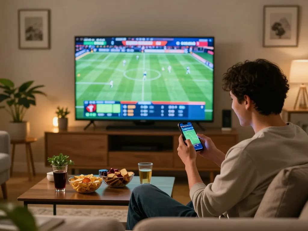 Placing bets on kdslot with excitement in a cozy online sports betting environment.