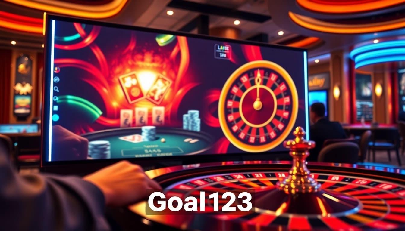 Goal123 offers a thrilling online gaming experience with vibrant casino visuals and engaging gameplay.