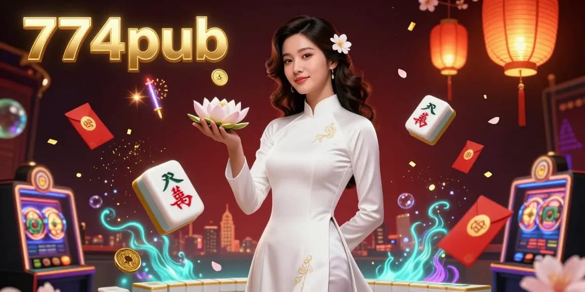 Experience the thrilling atmosphere of 774pub with vibrant 3D casino elements and dynamic visuals.