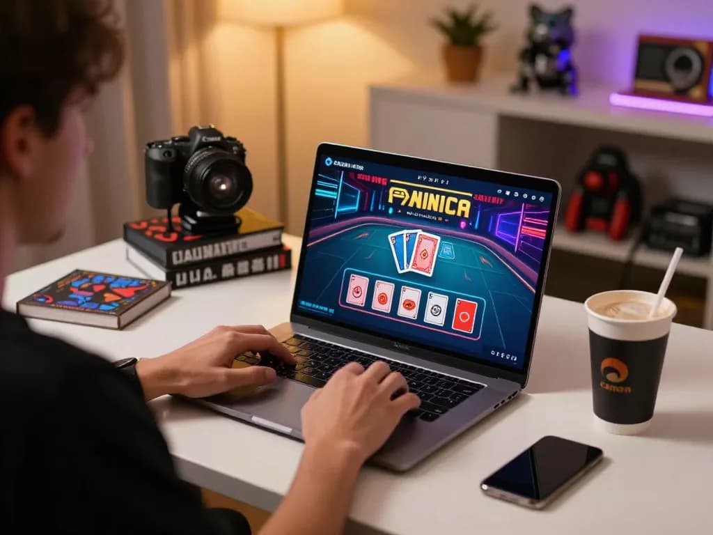 Engaged player using 789f online casino interface for strategic gameplay.