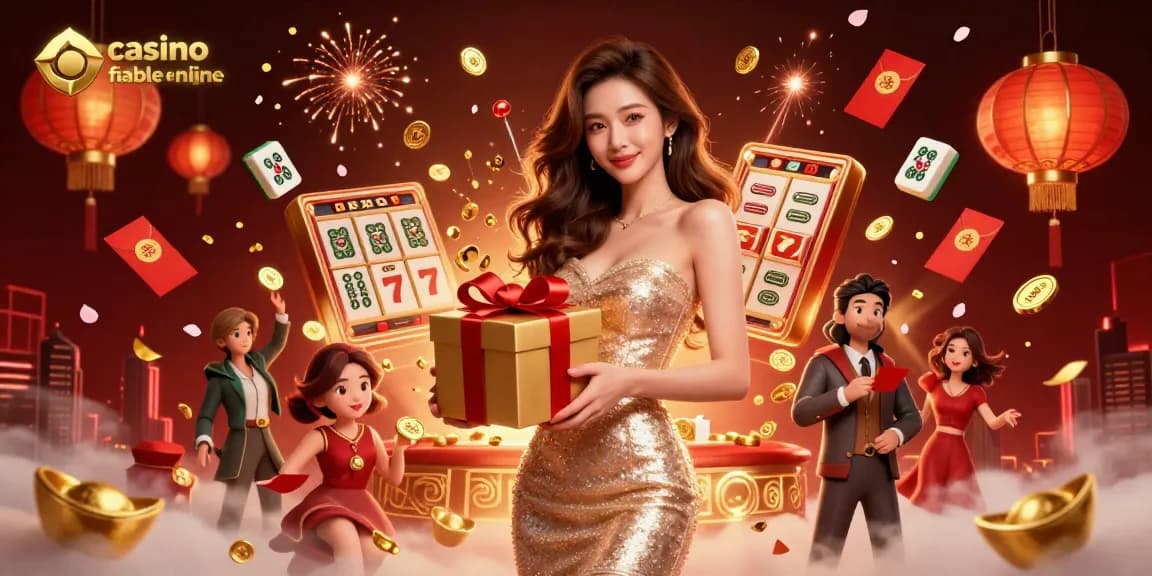 Découvrez le casino fiable en ligne à travers des éléments de jeu vibrants et une atmosphère accueillante célébrant la victoire.