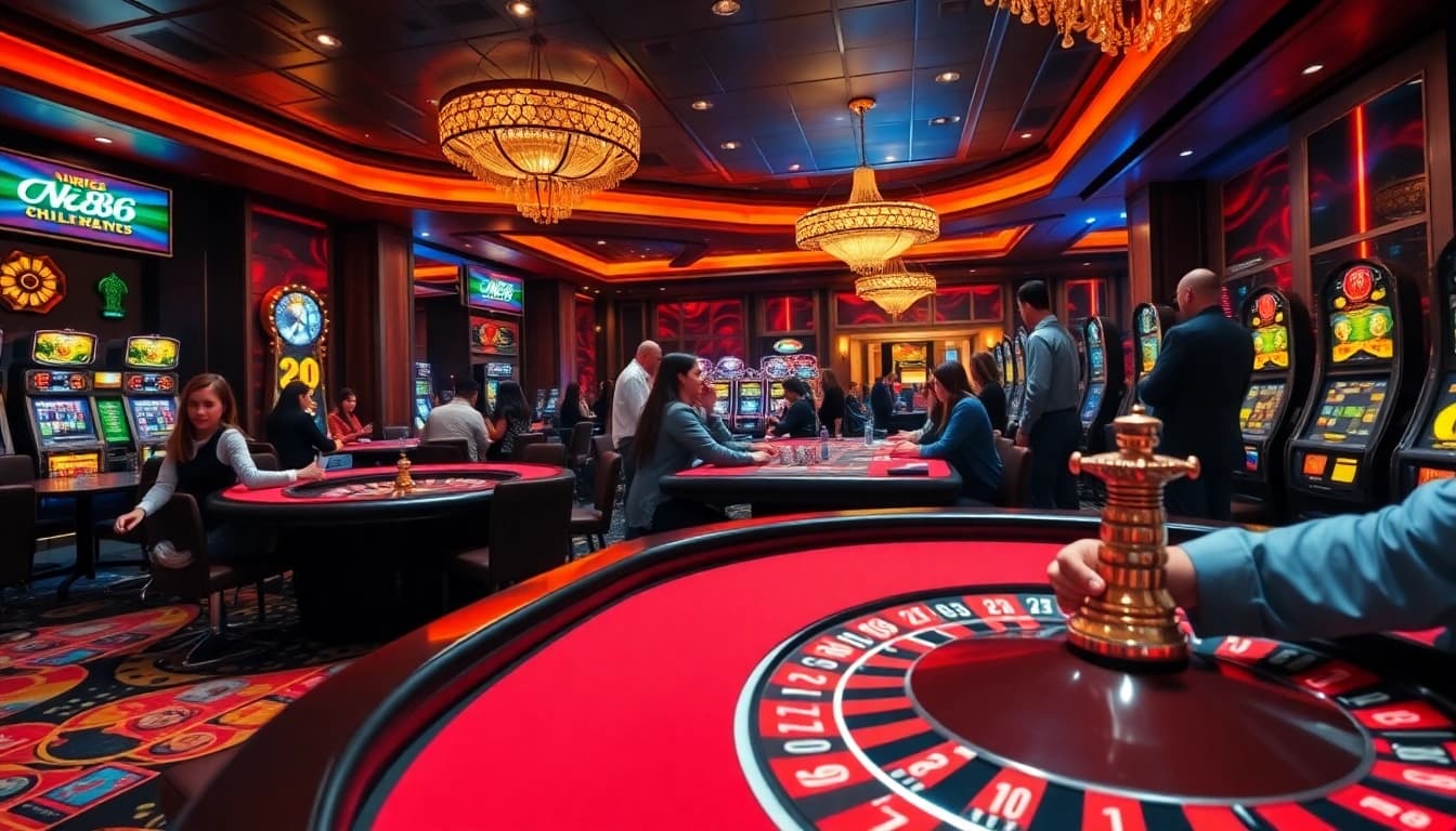 Experience the excitement of nk88 online gambling with dynamic tables and vibrant roulette wheels.