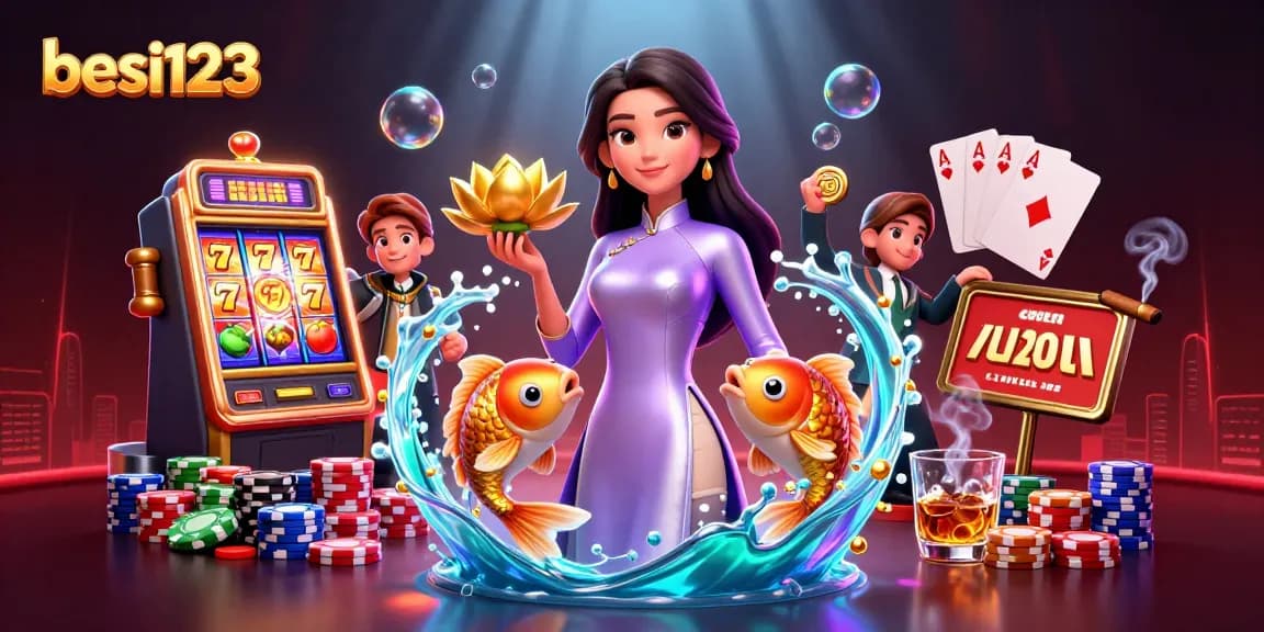 Engage with besi123's vibrant slots and dynamic gaming elements, featuring stunning visuals and interactive design.