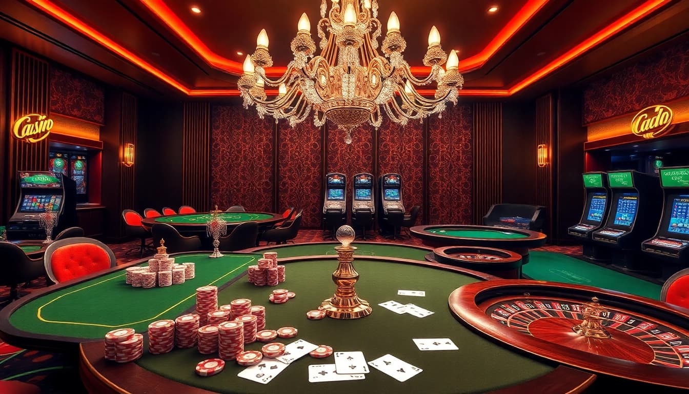 Experience the excitement of gambling at https://78winel.com/ with vibrant casino tables, cards, and chips.